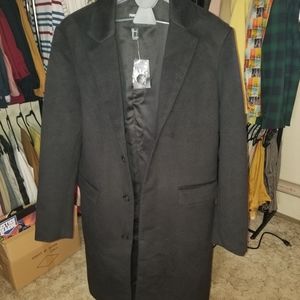 Mens black dress coat